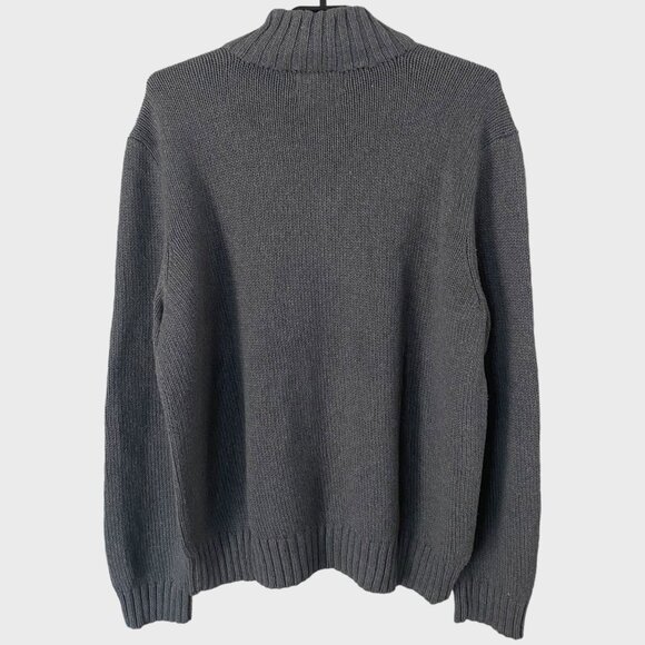 Polo By Ralph Lauren Estate-Rib Half-Zip Gray Men's XXL Knit Pullover Sweater - Picture 6 of 11